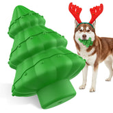 Jewyow Christmas dog toy tree front view supports engaging play and teething relief.