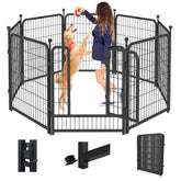 Jhsomdr dog playpen 40in 8-panel assembly demonstrates quick indoor setup for pets.