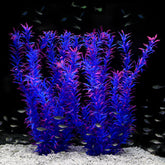 JIHAQUA purple extra-large plastic aquarium plant with sturdy base for stable tank display