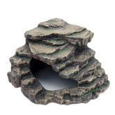 JIHAQUA Bearded Dragon hideout extra-large with stone texture for privacy.