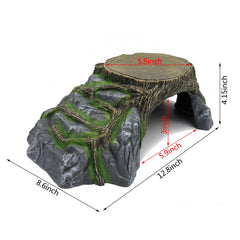 JIHAQUA extra large reptile hideout side view highlighting stable design for larger reptiles