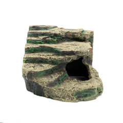 JIHAQUA resin hideout terrarium gecko helps reduce stress and provides privacy.