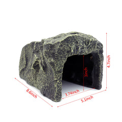 JIHAQUA rock hide texture closeup shows realistic stone feel for authentic terrarium decor.