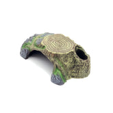 JIHAQUA small reptile cave hide front view provides secure shelter for small reptiles.