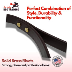 Jim Hodges Dog Training Leash Waterproof image demonstrates weatherproof Biothane for rain or shine.