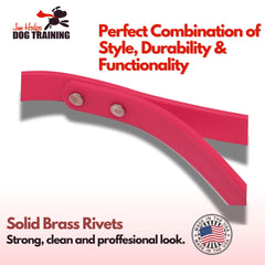 Jim Hodges Gummy Dog Leash Brass fittings close up highlights reliable hardware for long lasting use