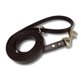 Jim Hodges Gummy Dog Leash brown 6ft shown for controlled training walks.