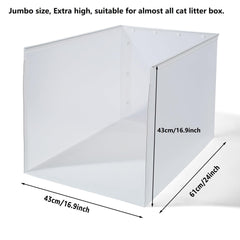 JIMEIQI large cat litter box enclosure side profile highlights tall sides to reduce scatter.