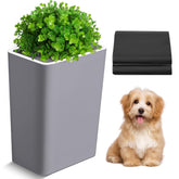 Jingmore dog poop trash can outdoor gray with lid—neat yard waste management