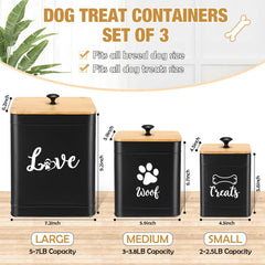 Jingmore metal dog treat container small jar showing compact 2-2.5 lb capacity