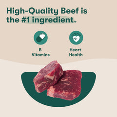 Jinx Real Beef Chicken Protein Visual highlights tender chunks for meal appeal