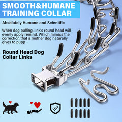 JIPIMON dog training collar side view highlighting robust stainless steel construction.