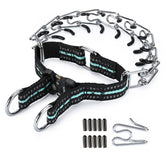 JIPIMON pinch collar teal strap for gentle obedience training during walks