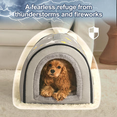 Jiupety 2in1 bed and cave in use, offering a cozy hideaway.