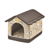Jiupety Dog House exterior in brown provides cozy private space for pets