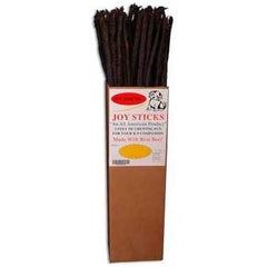 J.J. Fuds Joy Sticks Beef display box with 80 sticks for easy portioning and training rewards.
