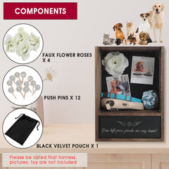 J JACKCUBE DESIGN pet memorial shadow box front panel removed enables easy rearrangement