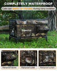JLSAME heated cat bed interior provides cozy warmth for outdoor cats