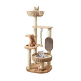 JLDUQKUM wooden cat tree assembly guide aids quick setup.