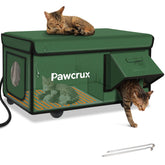 JLSAME weatherproof cat house outdoor shows insulated warmth for cold-weather comfort.