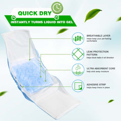 JOCCIK dog diaper liners regular-size 56x67 fits belly bands securely