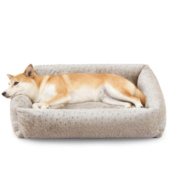 JOEJOY Large Dog Bed with plush faux fur for cozy naps