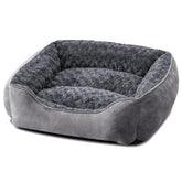 JOEJOY rectangle dog bed with soft faux fur provides luxurious warmth for cozy naps.
