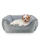 JOEJOY rectangle dog bed top view highlighting plush fabric and shape for restful naps