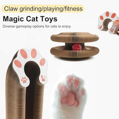 Jogcoys 2PC Kitty Curls Cat Toy scratching-board natural cardboard supports safe claw grinding