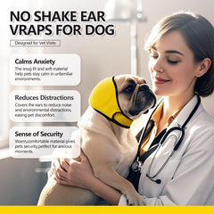 JOHNBOLIN calming soft-material hoodie supports anxious dogs during procedures.
