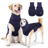 JOHNBOLIN dog anxiety jacket navy front view for calming comfort during storms