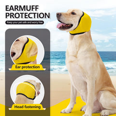 JOHNBOLIN no shake ear wrap in bathing application helps protect ears during grooming.