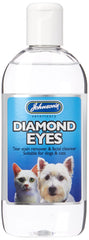 Johnson's Veterinary Diamond Eyes bottle demonstrates gentle tear stain removal around the eye area