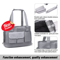 Johomviin pet carrier interior cushion ensures pets rest calmly during travel.