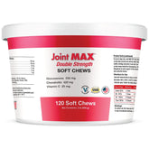 Joint Max Double Strength Soft Chews bottle front for easy joint support.