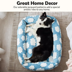 JOEJOY cloud-pattern fabric image showcases plush texture and calming aesthetics.