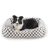 JOEJOY dog bed rectangle cozy plush fabric for curled naps