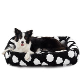 JOEJOY Medium Dog Bed cloud-pattern shows plush comfort for restful naps.