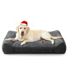 JOEJOY XL orthopedic dog bed front view with oversized support for large dogs