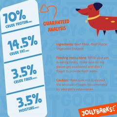 Jolly Barks Junior Bully Sticks gentle on teeth and gums.