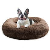 Cama JOLLYVOGUE rosquilla suave para mascotas, descanso reconfortante.