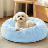 JOLLYVOGUE donut fluffy detail: plush bed for cozy lounging and calm naps.