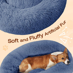 JOLLYVOGUE donut bed non-slip bottom keeps it in place