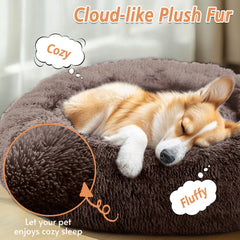 JOLLYVOGUE donut bed raised rim supports head and neck for restful lounging