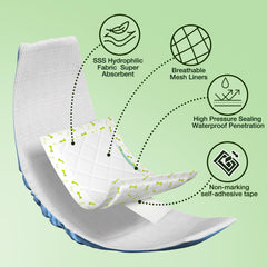 Jollywoods booster pads close-up showing soft surface for skin comfort.
