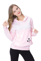 Jomago hoodie with cat ears cap emphasizes playful style during outings.
