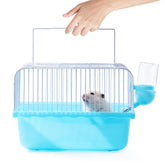 JONS NTY small hamster cage with top handle blue for easy transport.