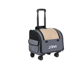 JoPet Pet Bag Carrier with Wheels front view offers easy travel mobility.