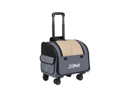 JoPet Pet Bag Carrier with Wheels front view offers easy travel mobility.