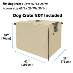 Joroamp dog kennel cover 42-inch side view demonstrates easy access and ventilation